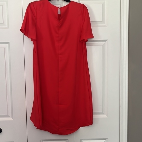Women’s BCBGMaxAzria Flowy Dress- Bright Poppy-Size Medium-Midi- High Low - Picture 3 of 5
